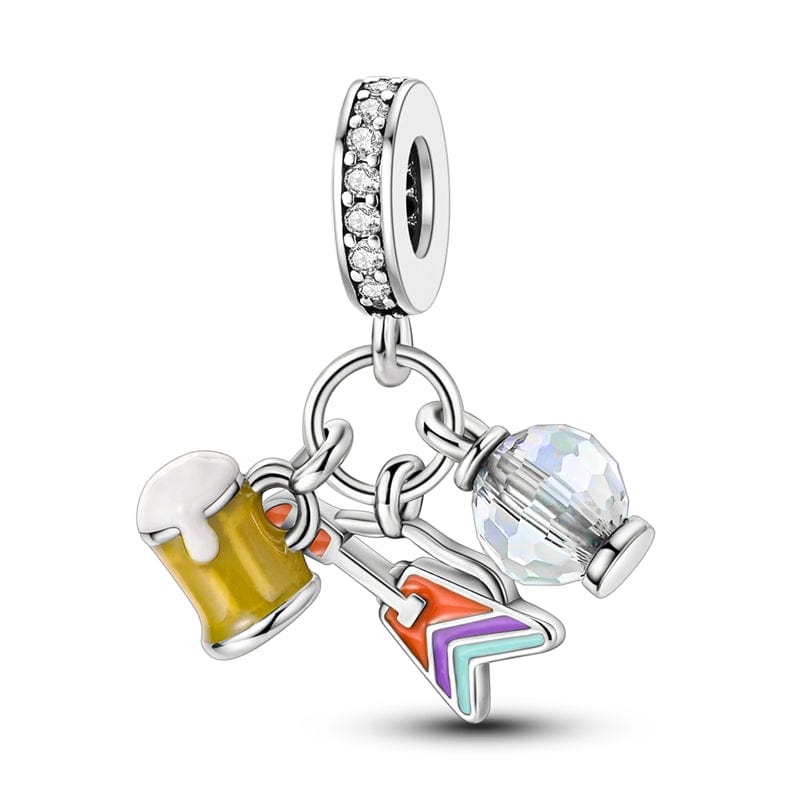 Pangama Jewelry Beer, Guitar & Sphere Music Party Dangle Charm