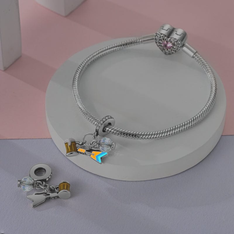 Pangama Jewelry Beer, Guitar & Sphere Music Party Dangle Charm