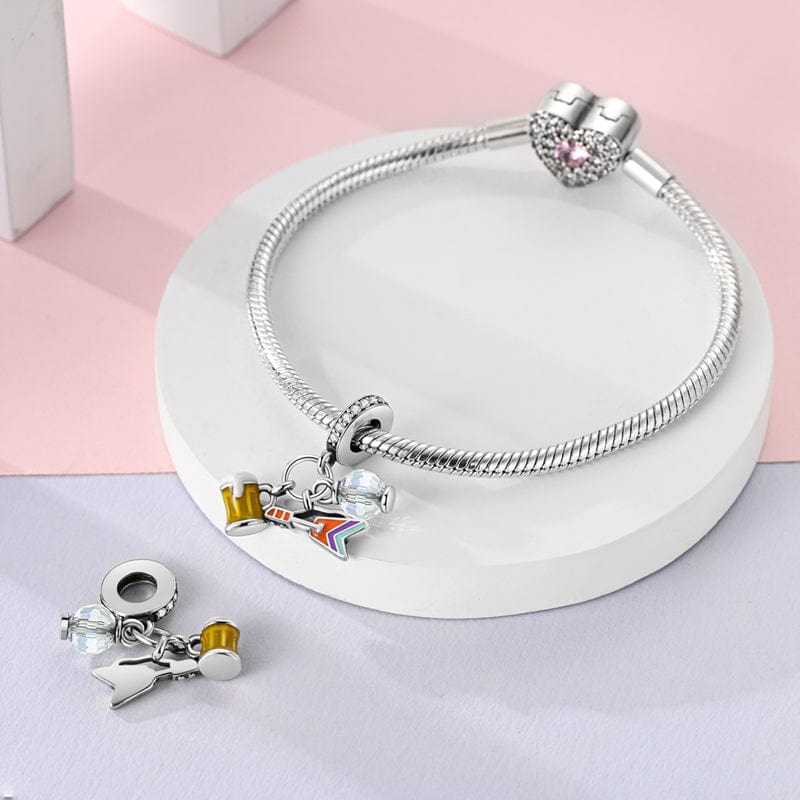 Pangama Jewelry Beer, Guitar & Sphere Music Party Dangle Charm