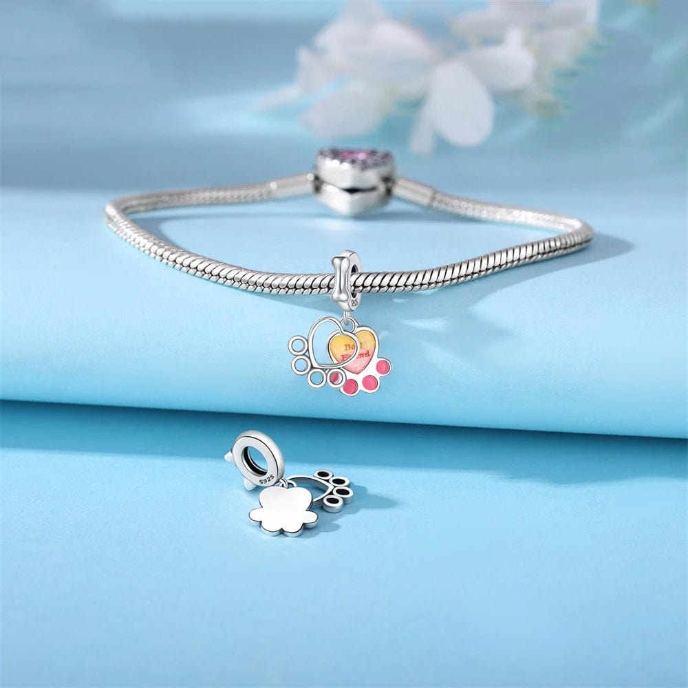 Pangama Jewelry Hearts & Paw Print Dangle Charm