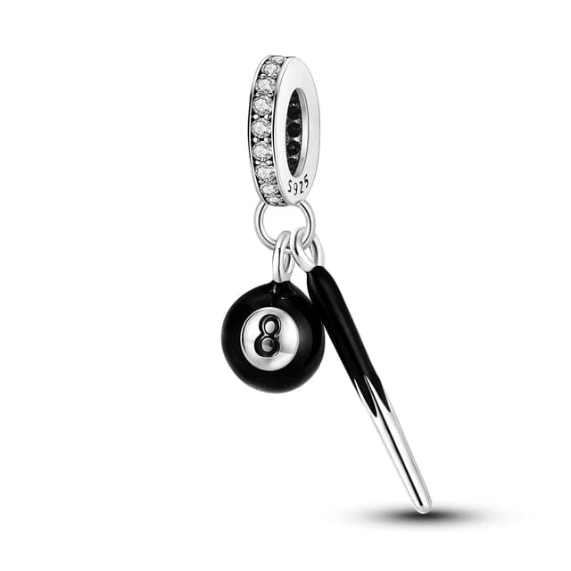 Pangama Jewelry Billiard Eight Ball Dangle Charm