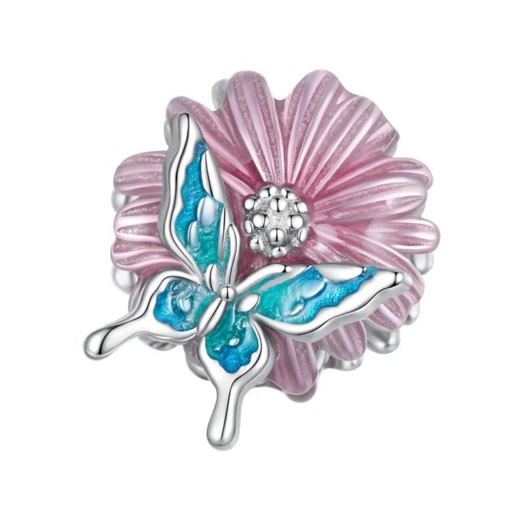 Pangama Jewelry Blooming Flower & Butterfly Charm