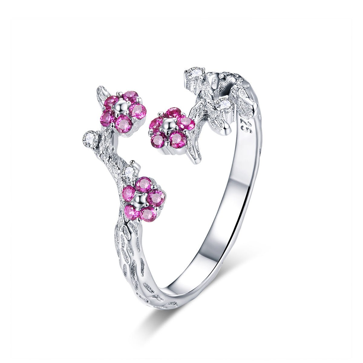 Pangama Jewelry Blooming Pink Blossom Garden Adjustable Ring