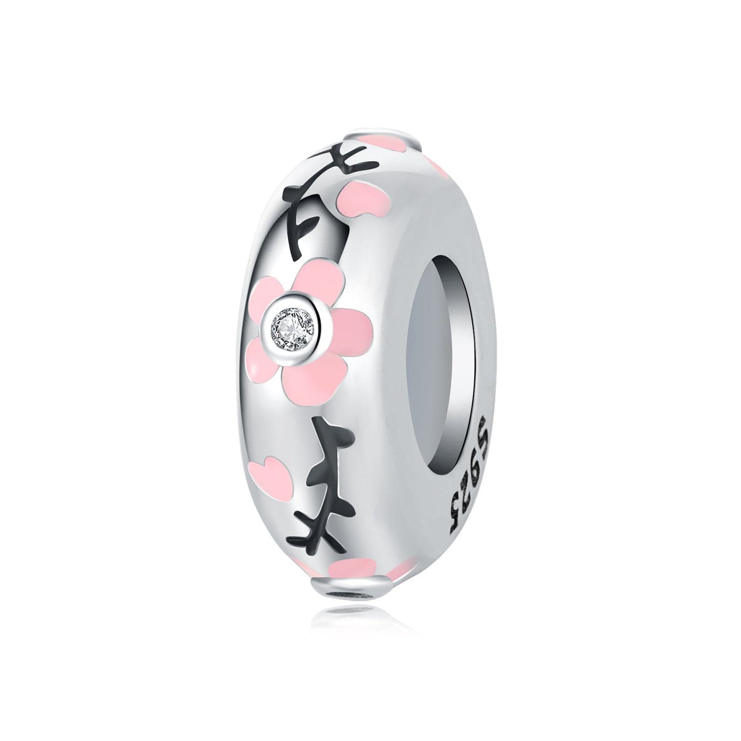 Pangama Jewelry Blossom Pink Enamel Flower Charm