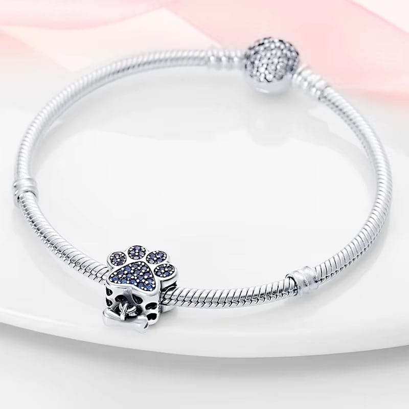 Pangama Jewelry Blue Dog Paw Charm