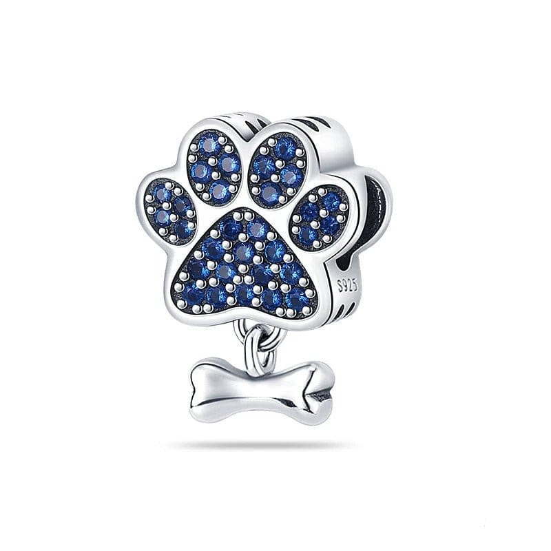 Pangama Jewelry Blue Dog Paw Charm