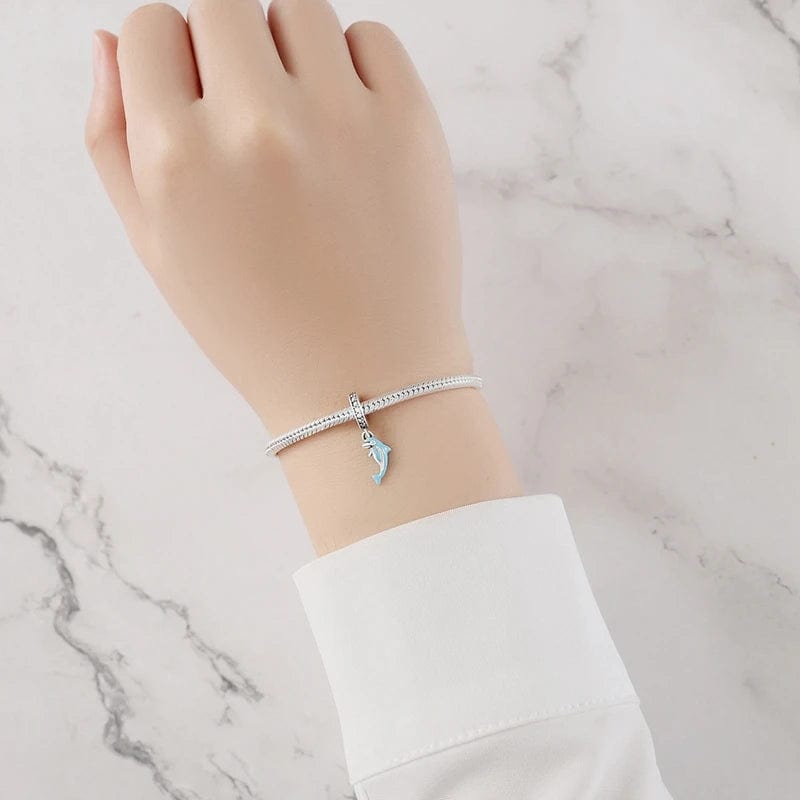 Pangama Jewelry Blue Dolphin Dangle Charm