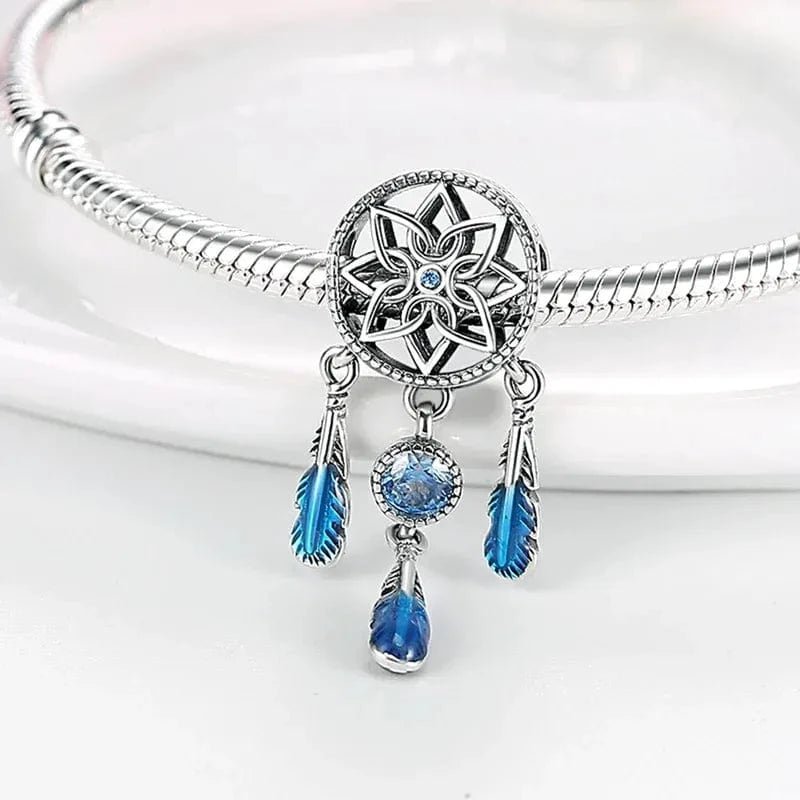 Pangama Jewelry Blue Dream Catcher Charm