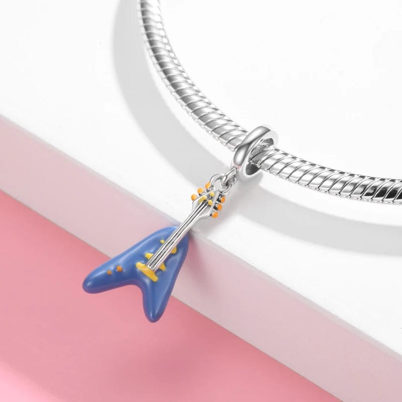 Pangama Jewelry Blue Electric Guitar Charm