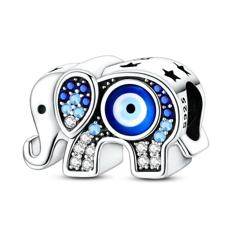 Pangama Jewelry Blue Evil Eye Elephant Charm
