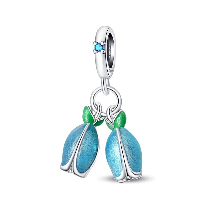 Pangama Jewelry Blue Fruit Double Dangle Charm