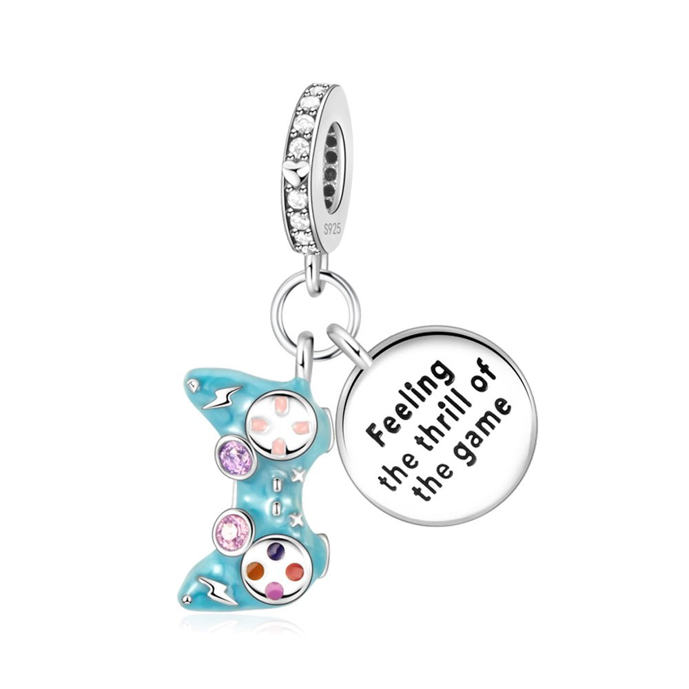 Pangama Jewelry Blue Game Controller Dangle Charm