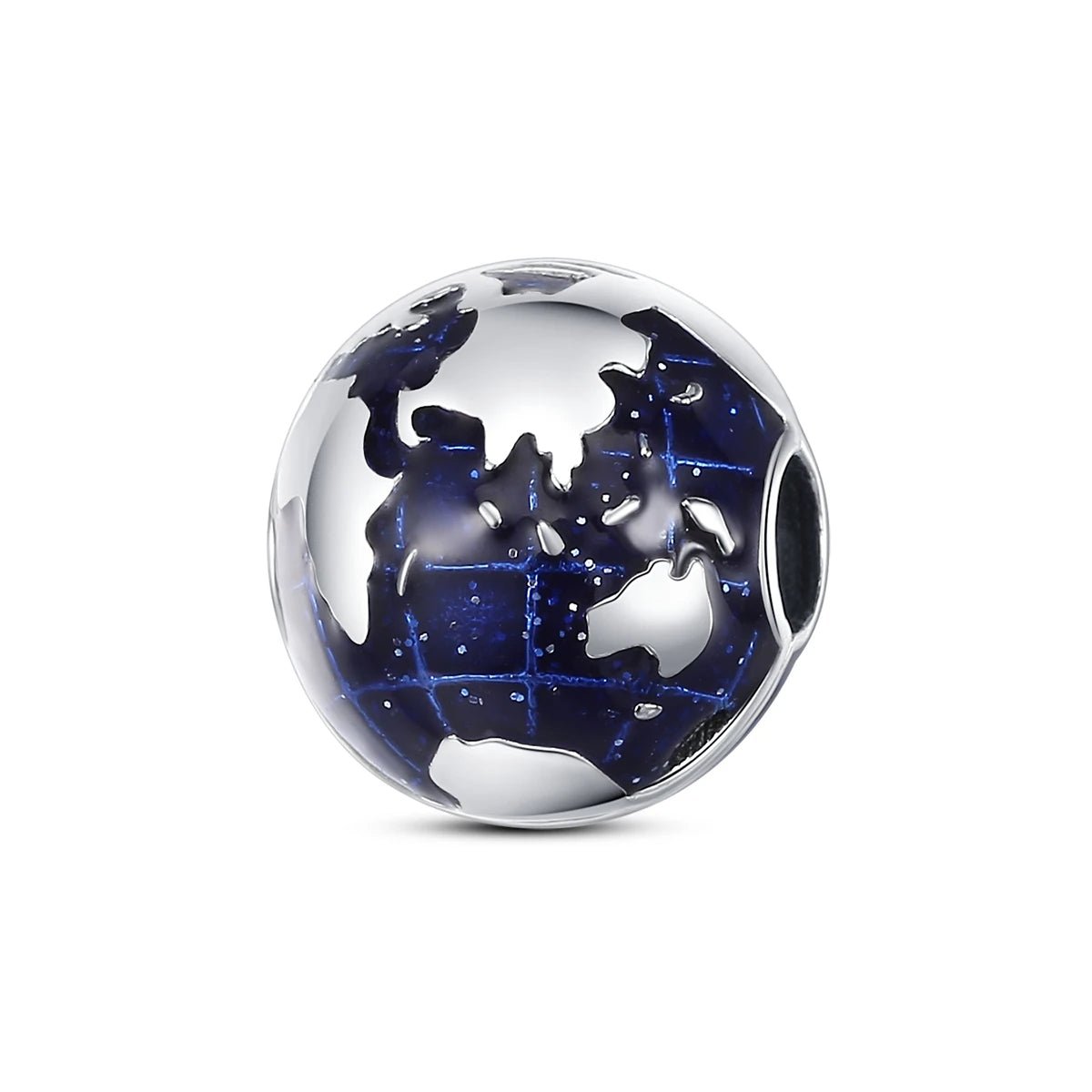 Pangama Jewelry Blue Globe Clip Charm