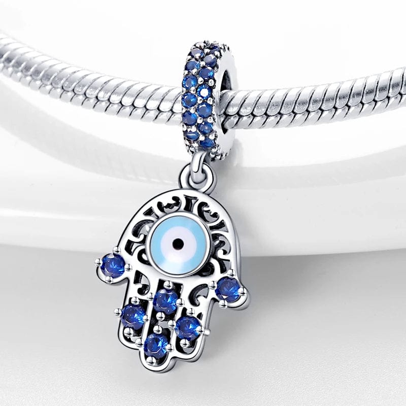 Pangama Jewelry Blue Hand of Fatima Charm