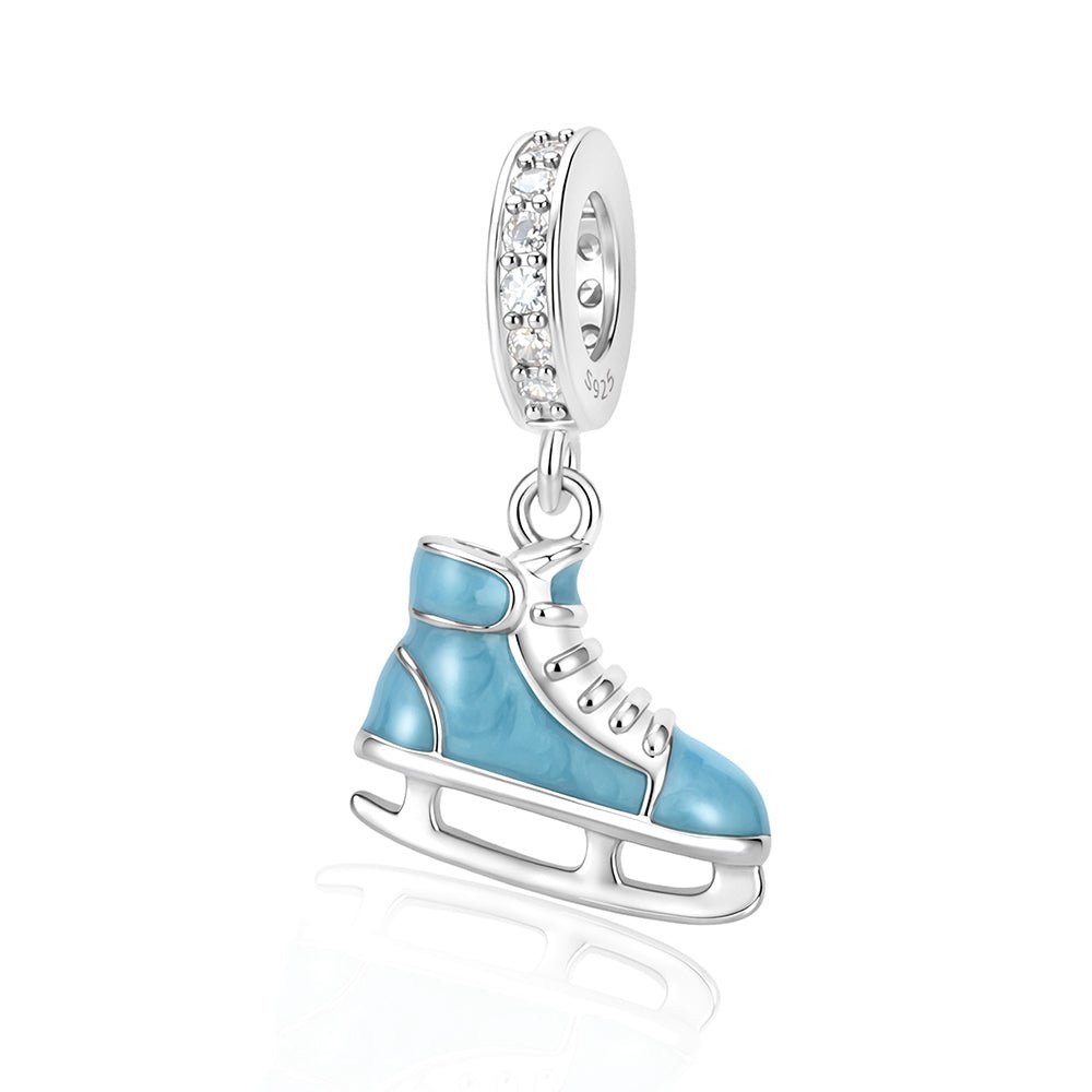 Pangama Jewelry Blue Ice Skate Dangle Charm