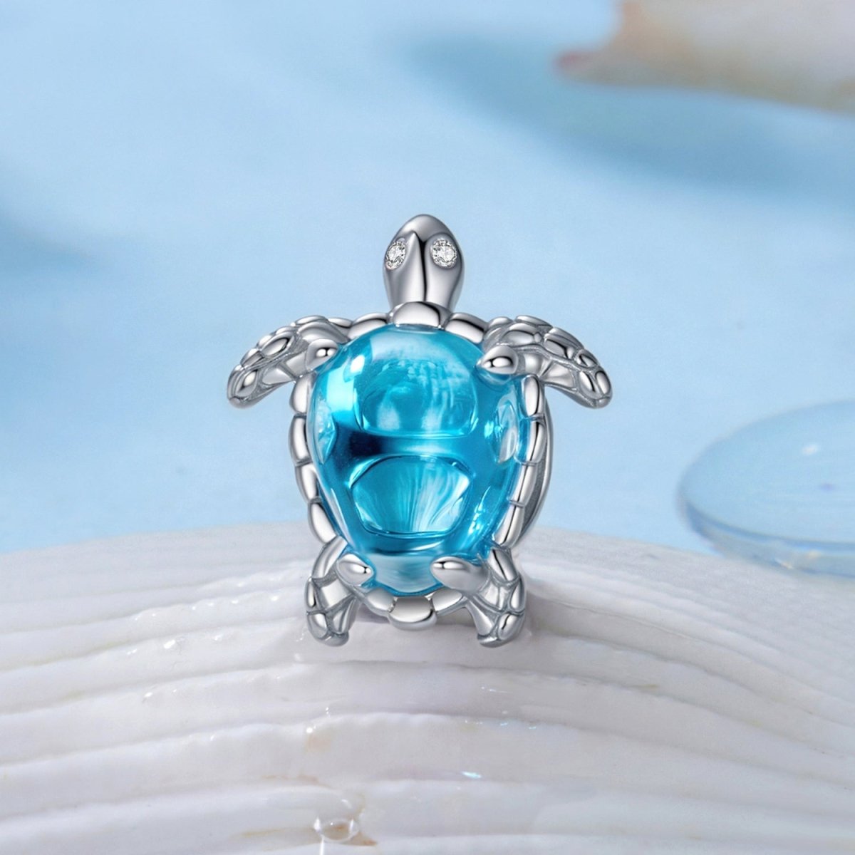 Pangama Jewelry Blue Ocean Turtle Charm