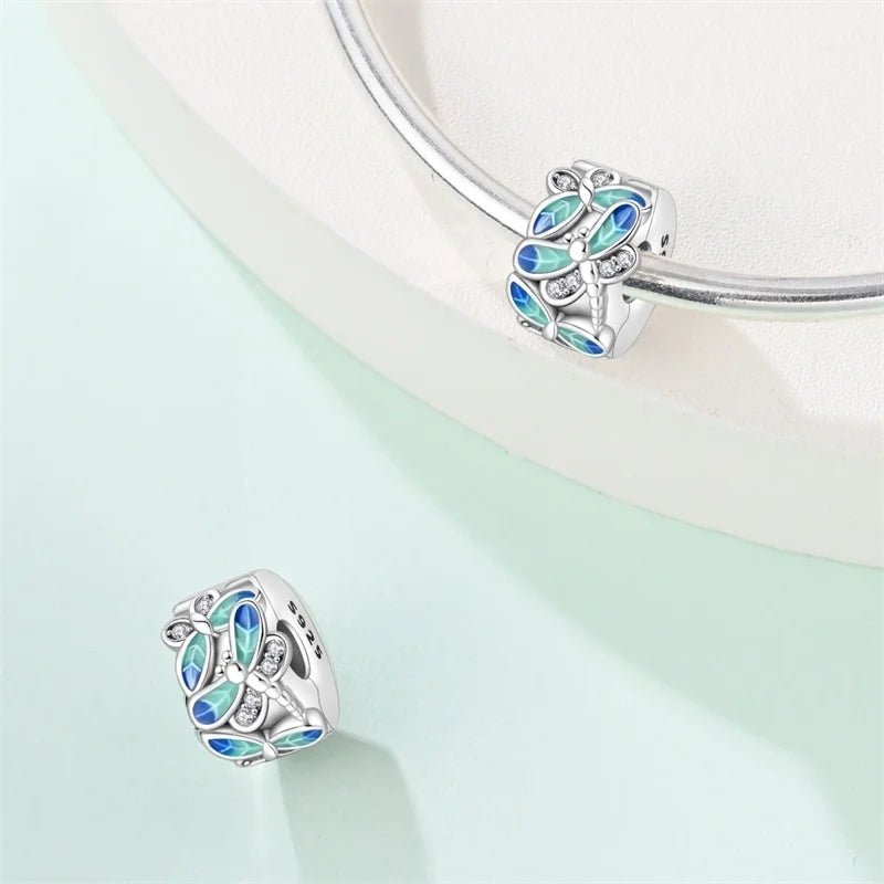 Pangama Jewelry Blue & Turquoise Dragonfly Clip Charm