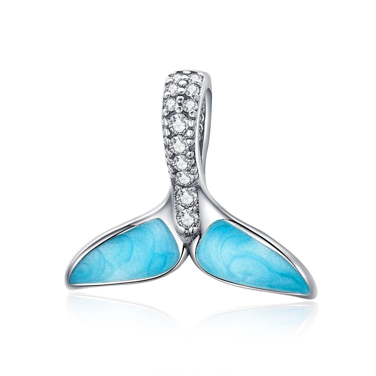 Pangama Jewelry Blue Whale Tail Ocean Charm