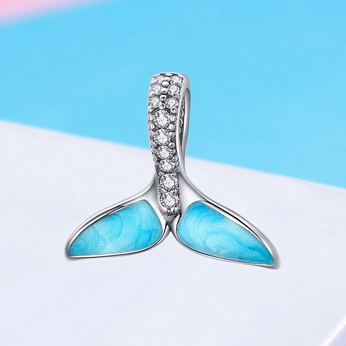 Pangama Jewelry Blue Whale Tail Ocean Charm