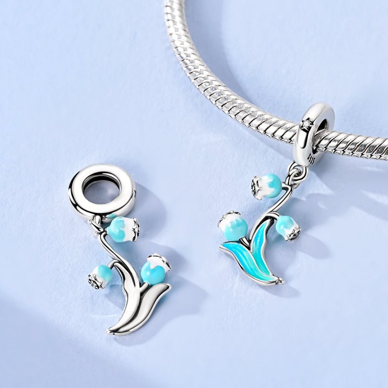 Pangama Jewelry Bluebell Flower Dangle Charm