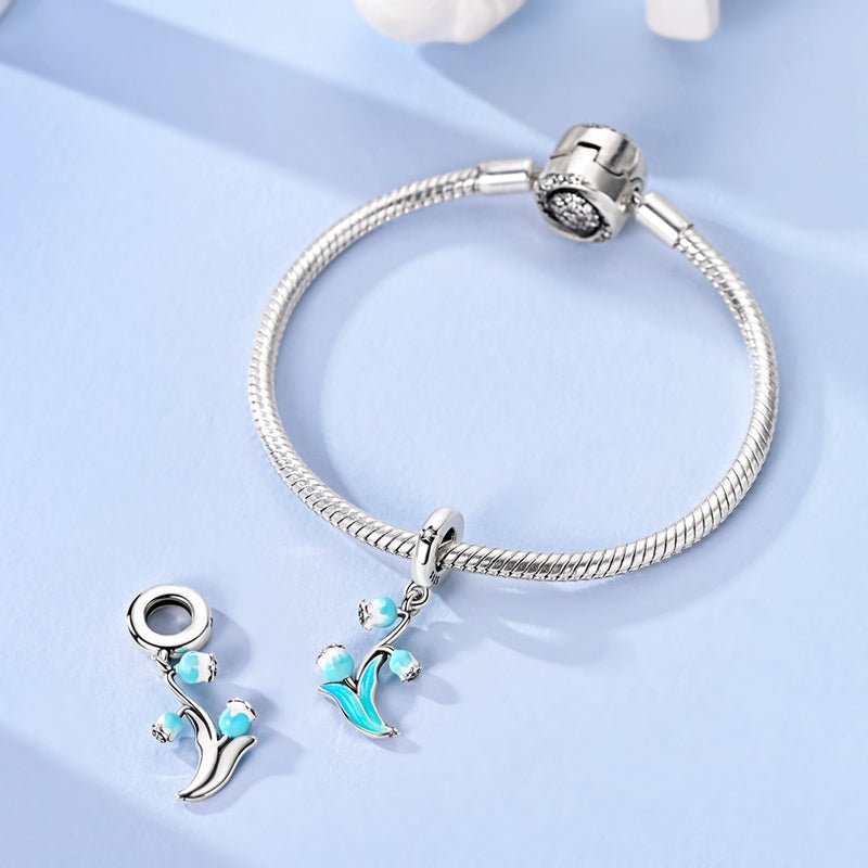 Pangama Jewelry Bluebell Flower Dangle Charm