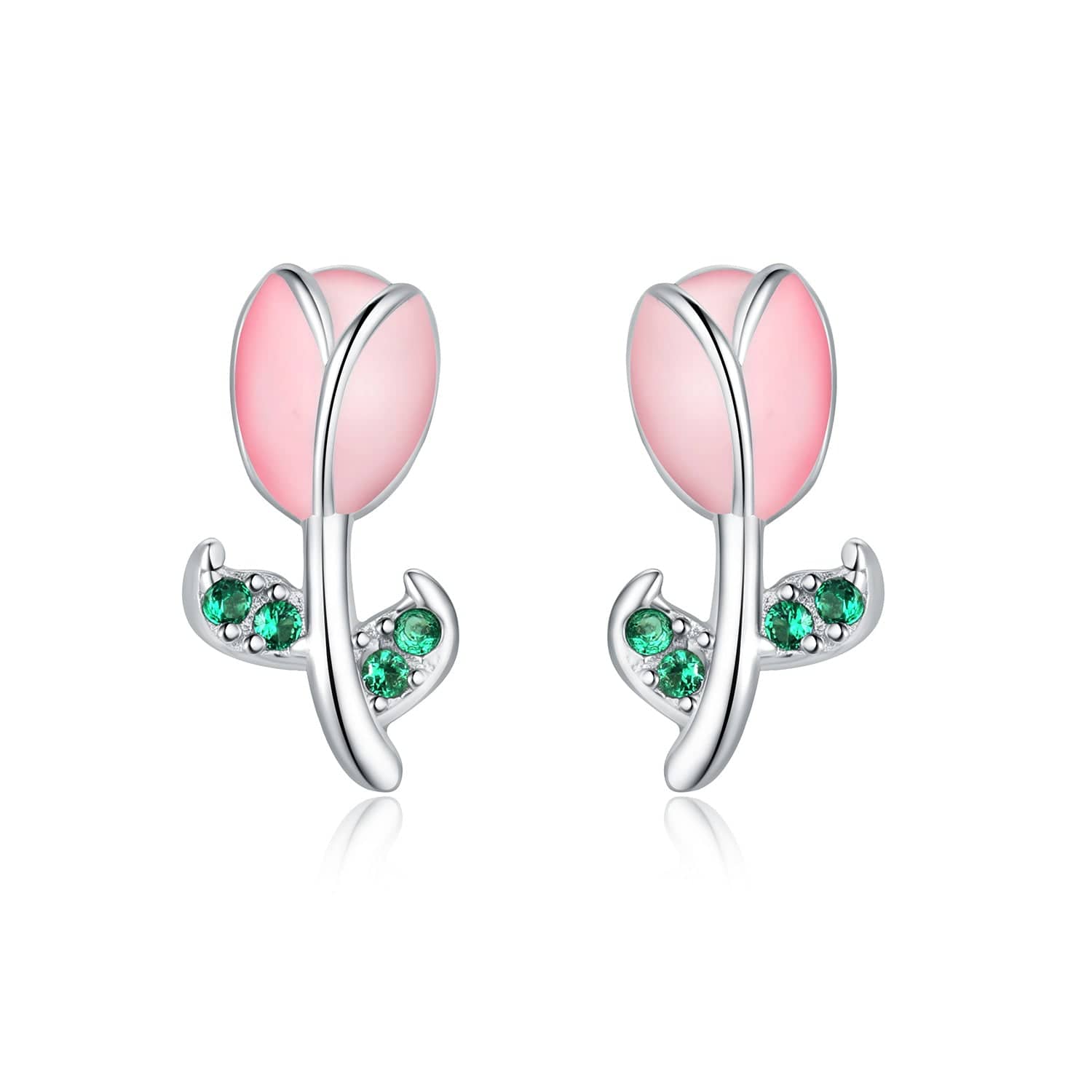 Pangama Jewelry Blushing Rosebud Sterling Studs