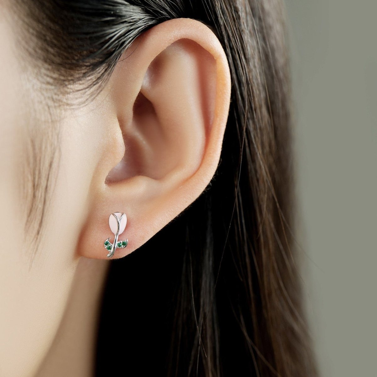 Pangama Jewelry Blushing Rosebud Sterling Studs