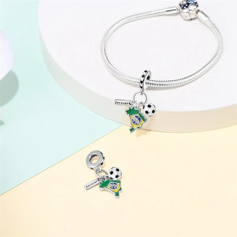 Pangama Jewelry Brazil Football Charm