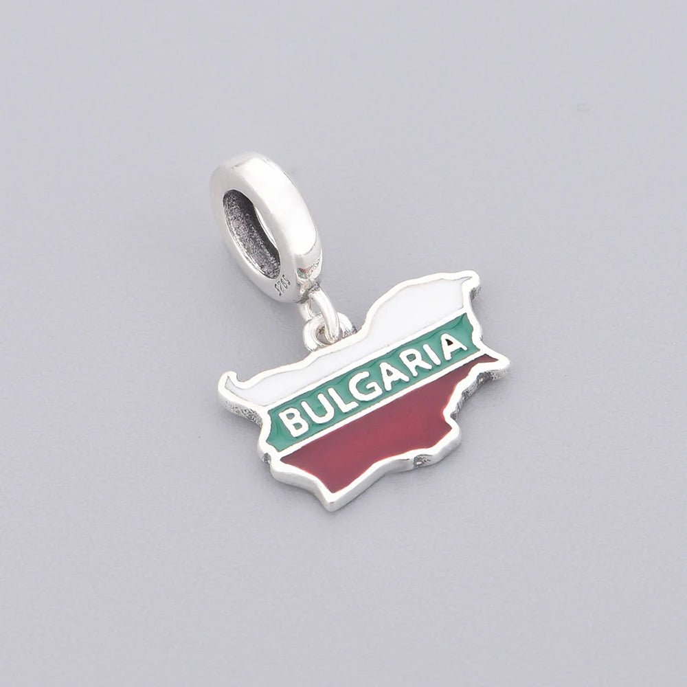 Pangama Jewelry Bulgaria Map Dangle Charm