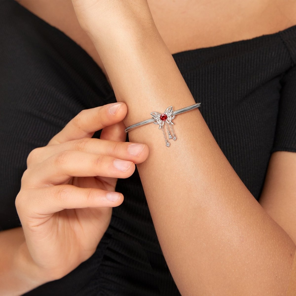 Pangama Jewelry Butterfly Birthstone Dangle Charms