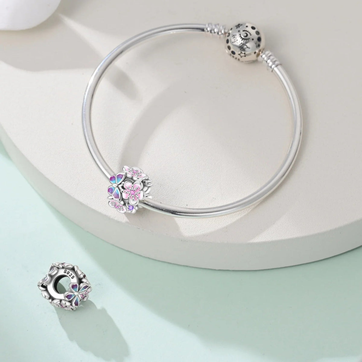 Pangama Jewelry Butterfly & Flower Garden Charm