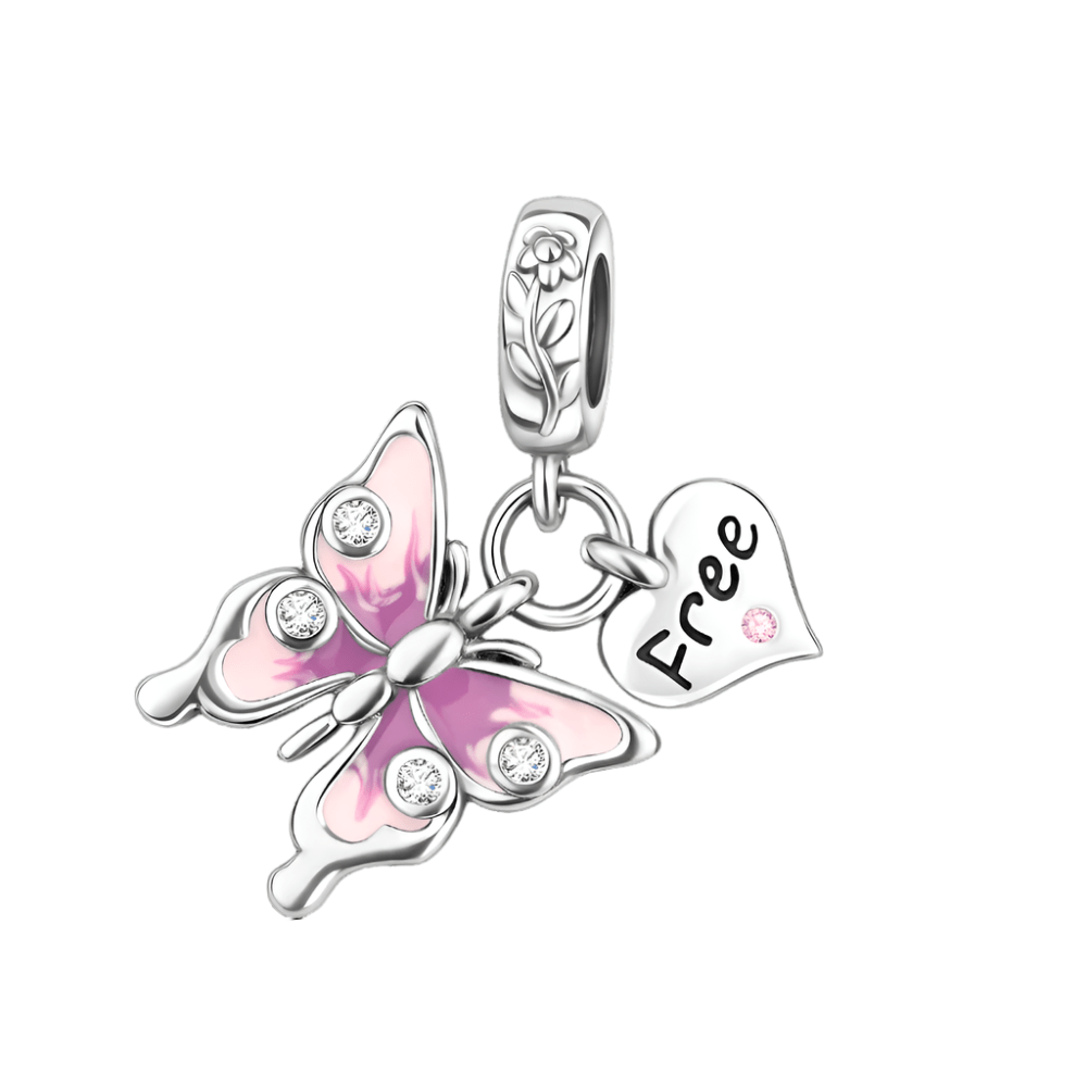 Pangama Jewelry Butterfly & 'Free' Heart Charm