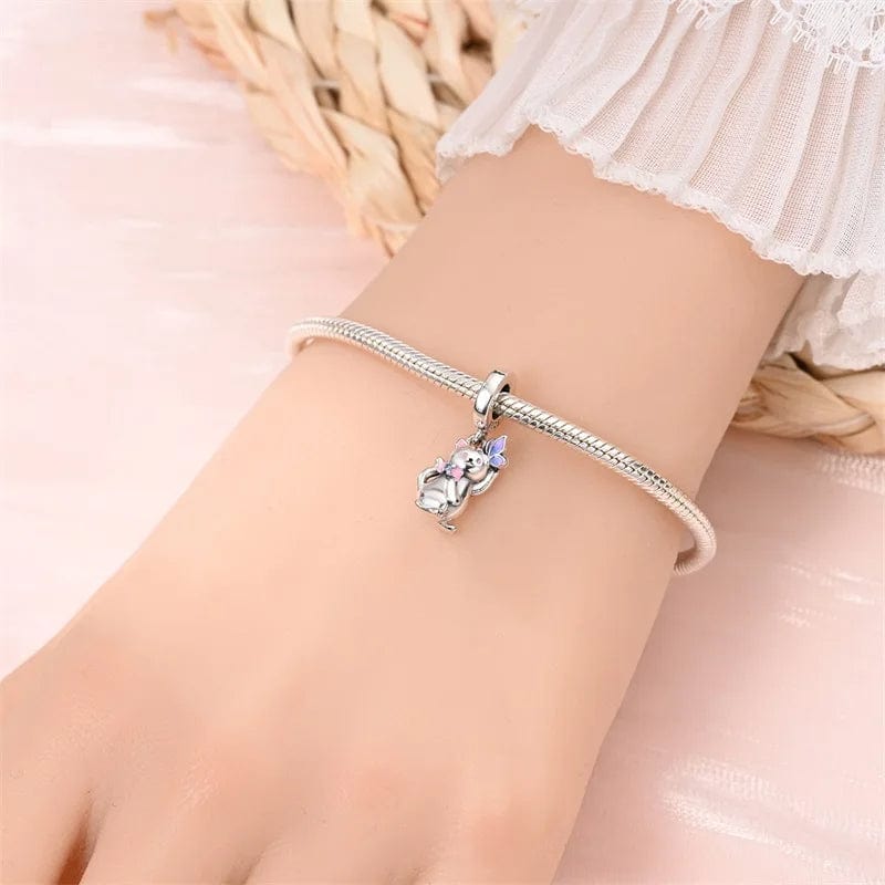 Pangama Jewelry Butterfly Kitten Dangle Charm