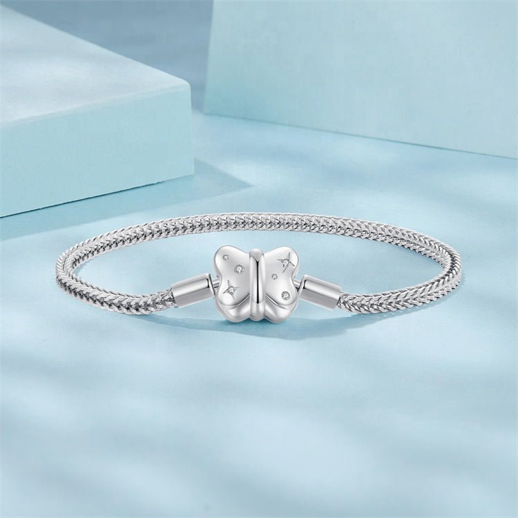 Pangama Jewelry Butterfly Sparkle Clasp Charm Bracelet