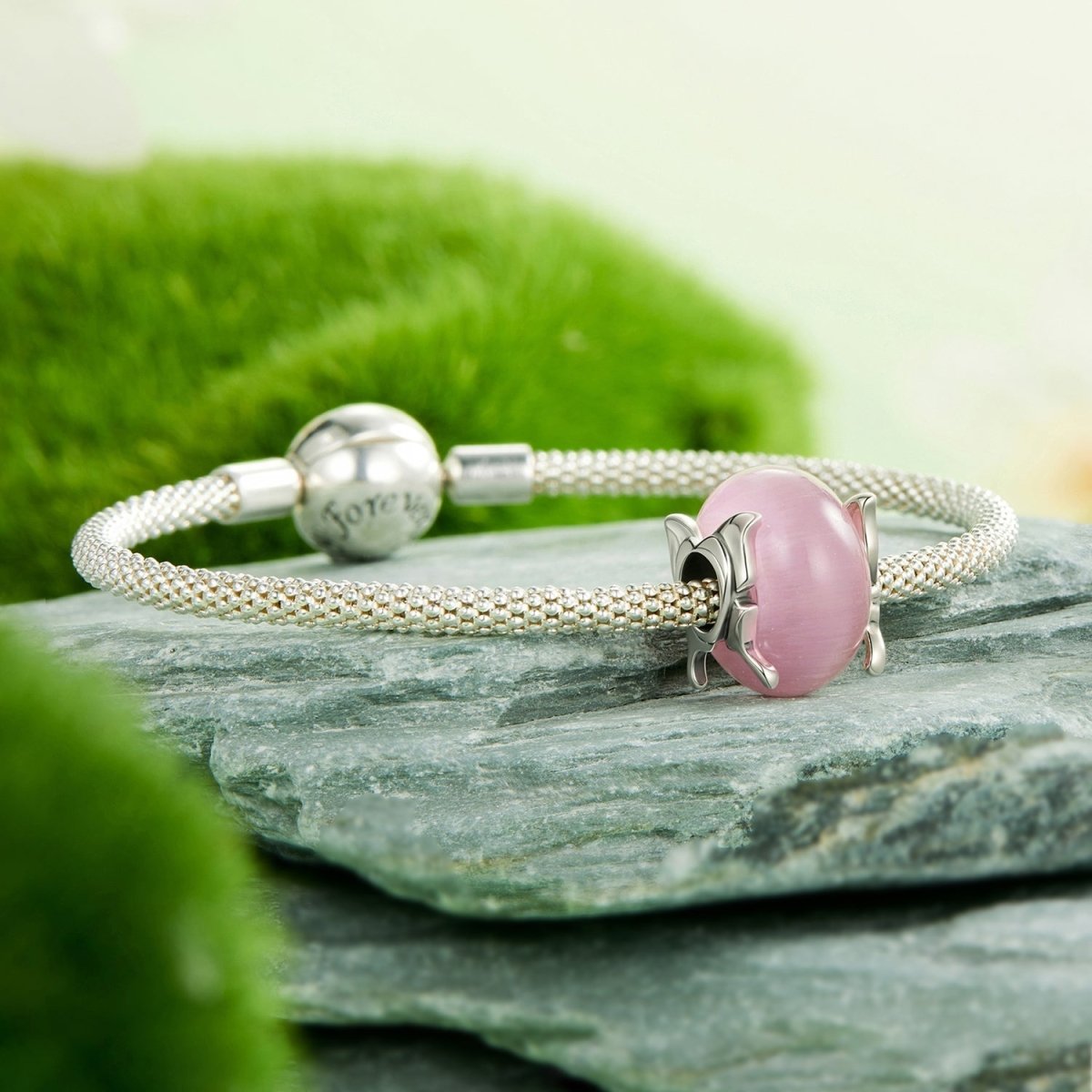 Pangama Jewelry Butterfly with Pink Murano Charm