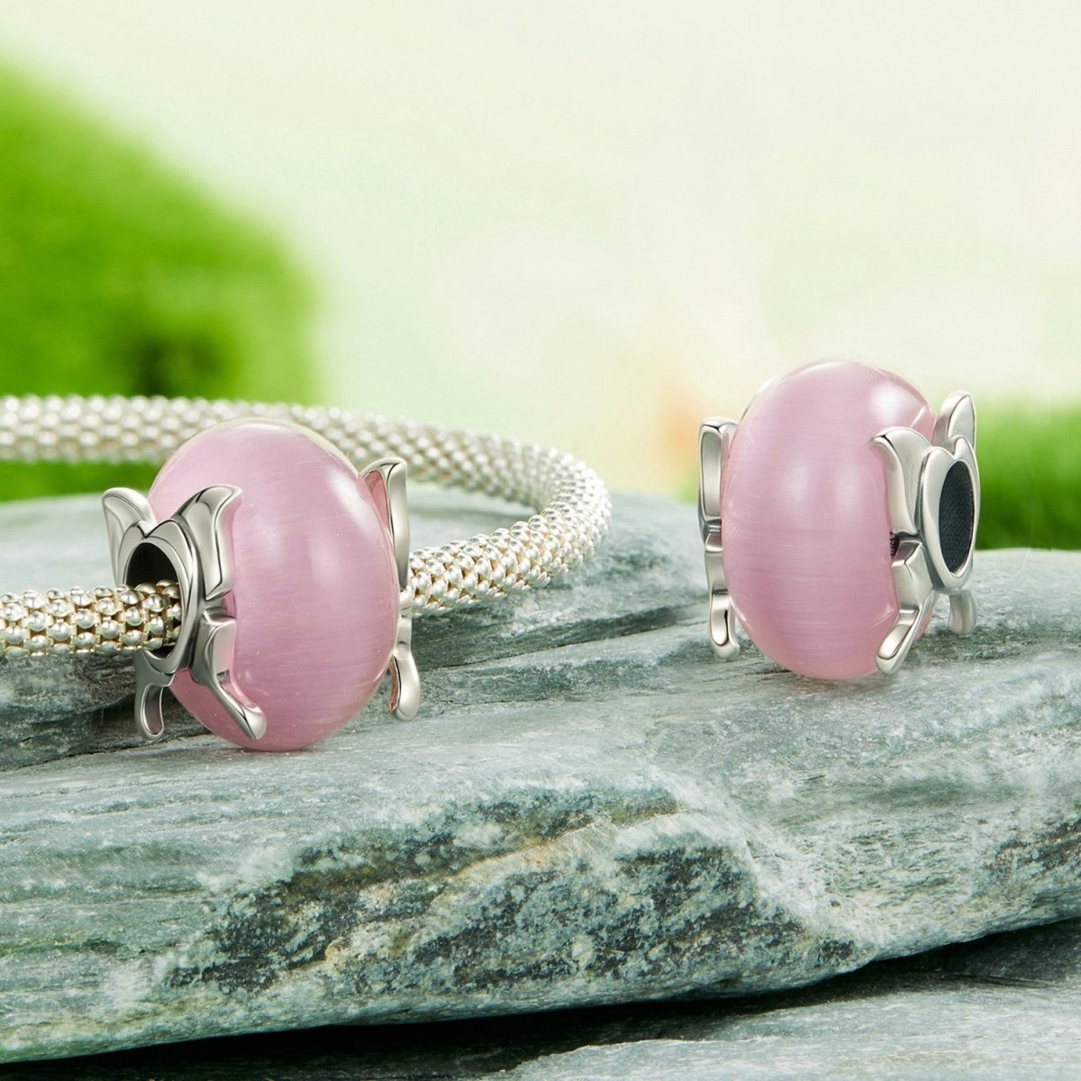 Pangama Jewelry Butterfly with Pink Murano Charm