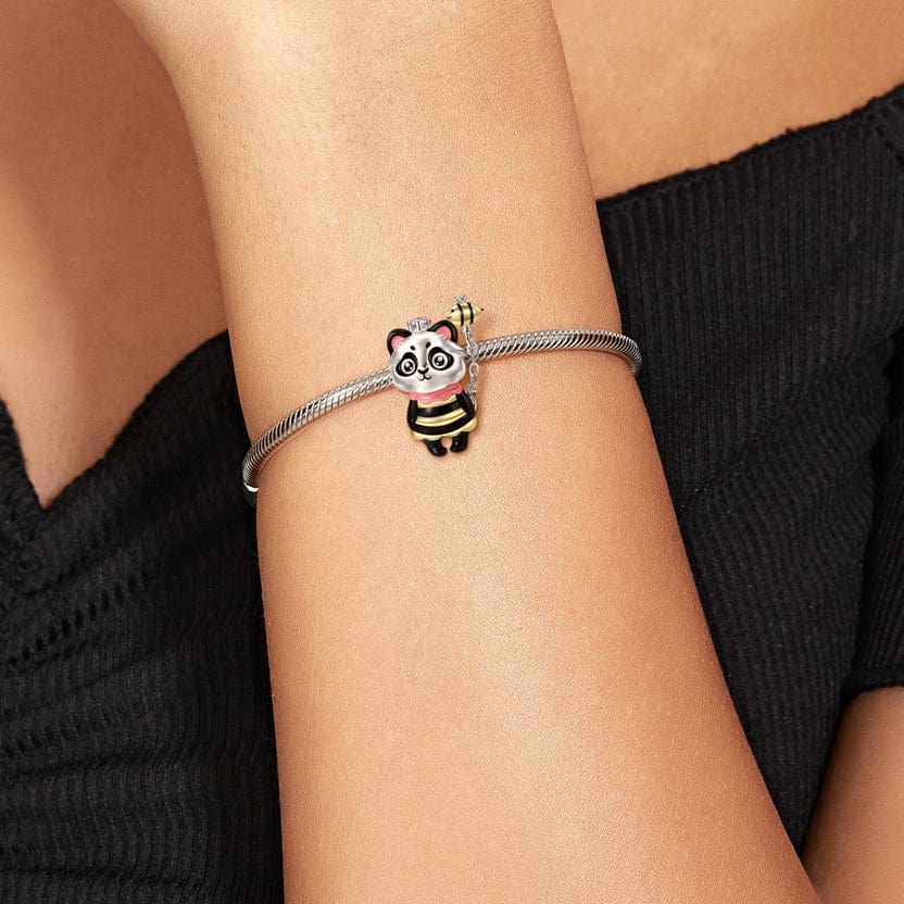 Pangama Jewelry Buzzing Panda Bee Charm