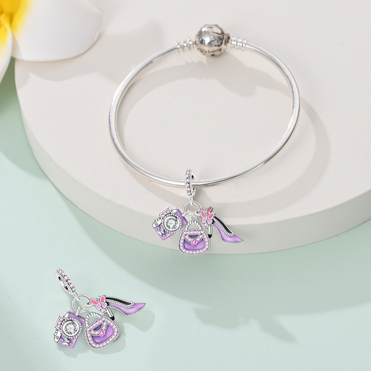 Pangama Jewelry Camera, Handbag, & High Heel Shoe Dangle Charm