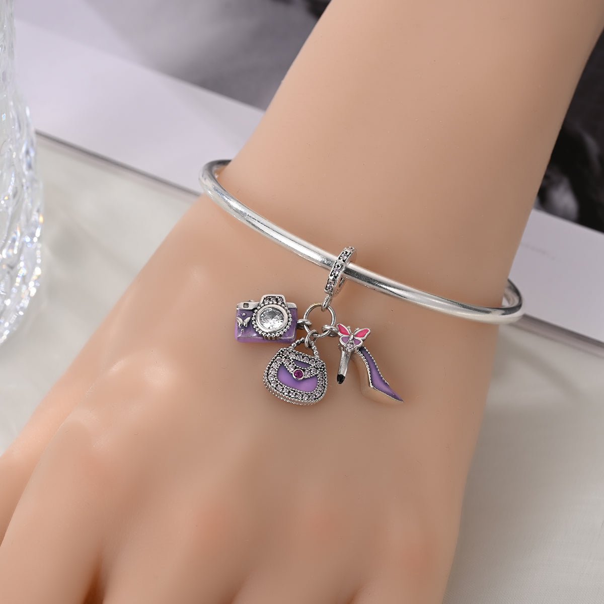 Pangama Jewelry Camera, Handbag, & High Heel Shoe Dangle Charm