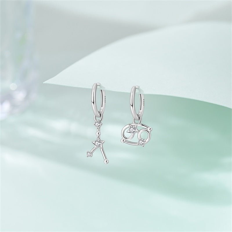 Pangama Jewelry Cancer Constellation Zodiac Hoop Earrings