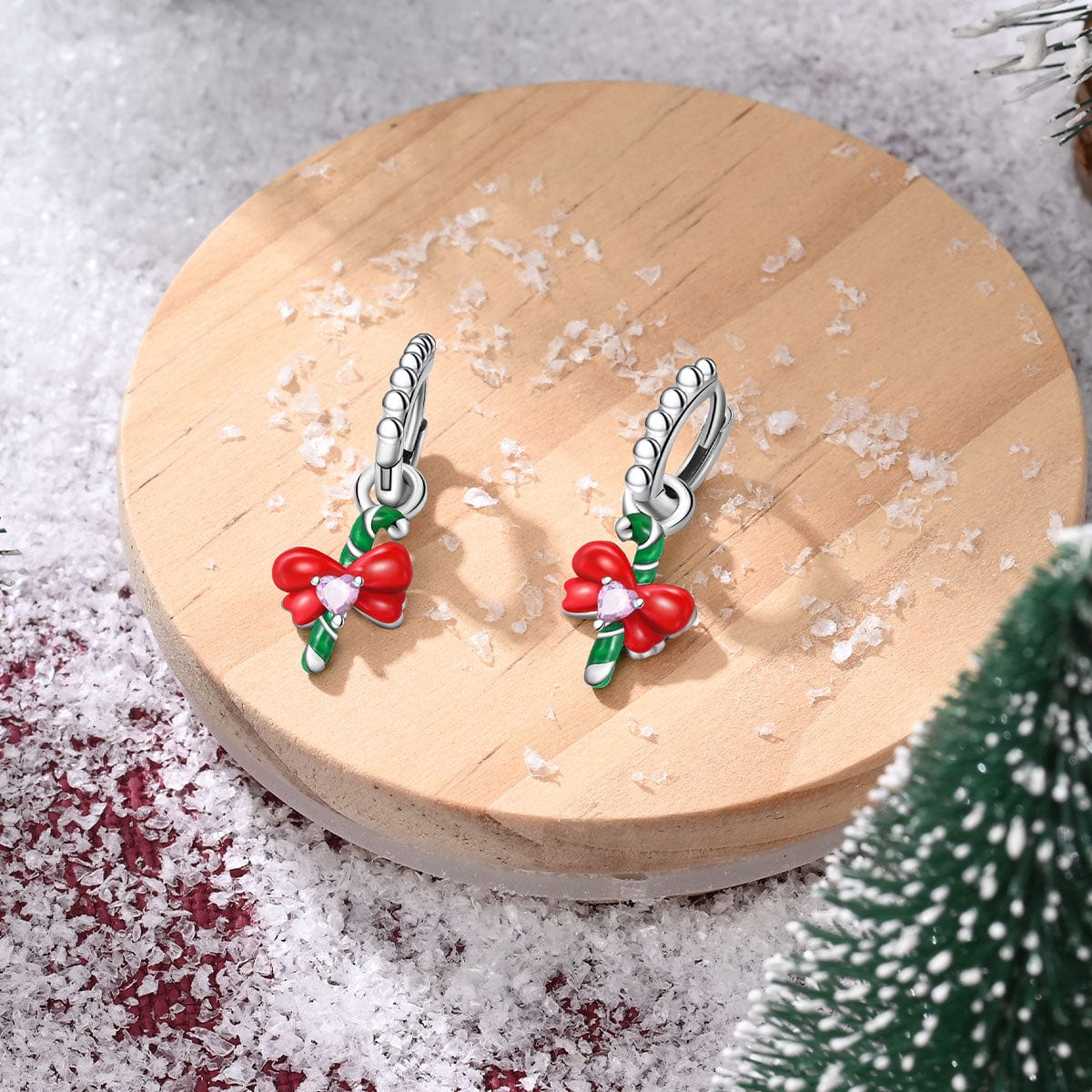 Pangama JewelryCandy Cane & Bow Holiday Earrings