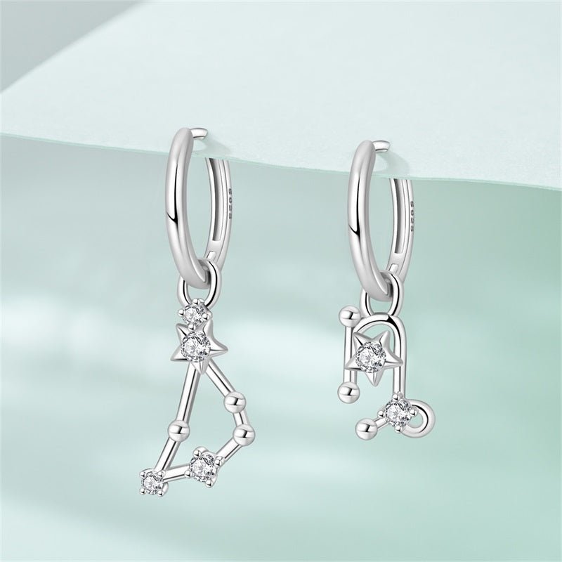 Pangama Jewelry Capricorn Constellation Zodiac Hoop Earrings