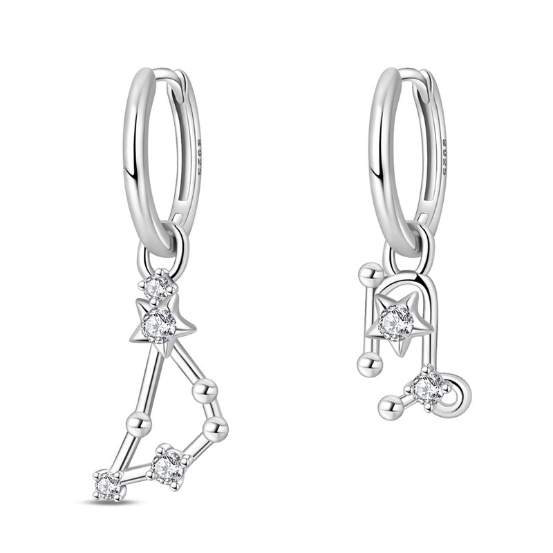 Pangama Jewelry Capricorn Constellation Zodiac Hoop Earrings