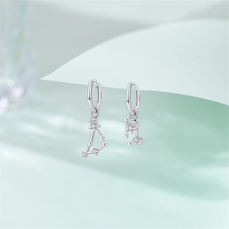 Pangama Jewelry Capricorn Constellation Zodiac Hoop Earrings