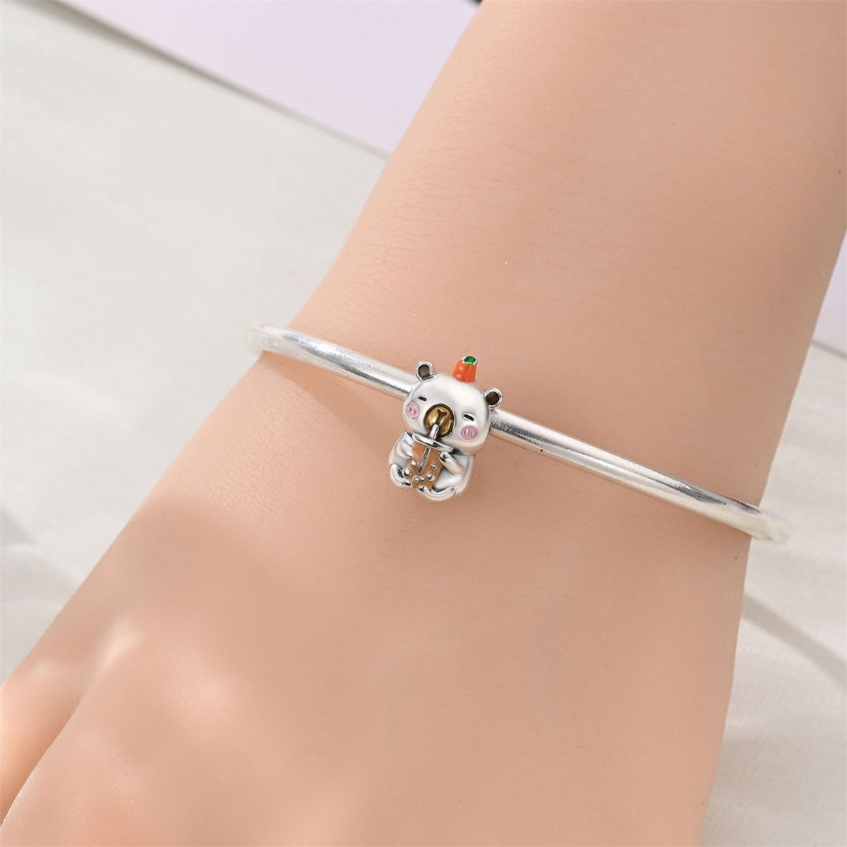 Pangama Jewelry Capybara with Bubble Tea Charm