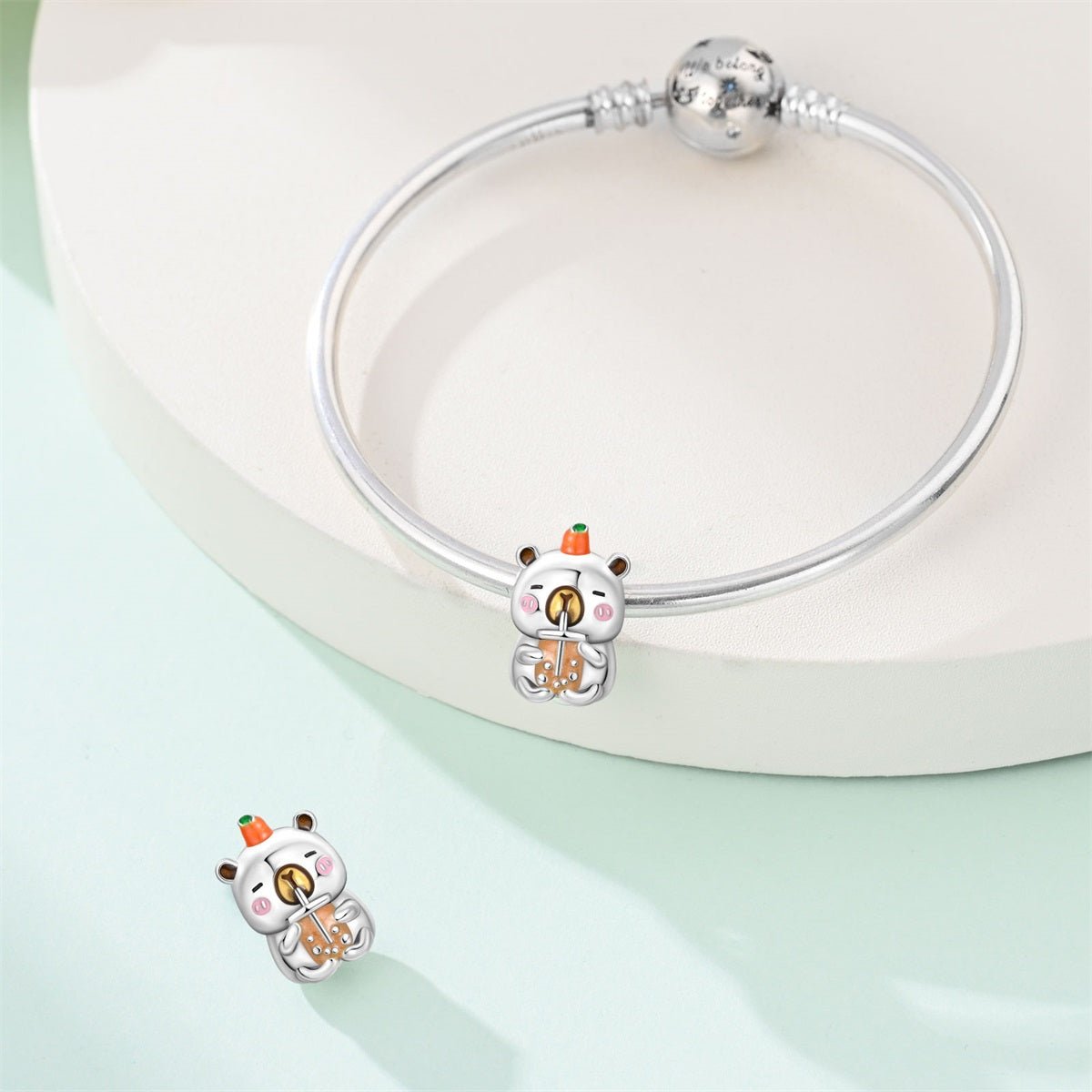 Pangama Jewelry Capybara with Bubble Tea Charm