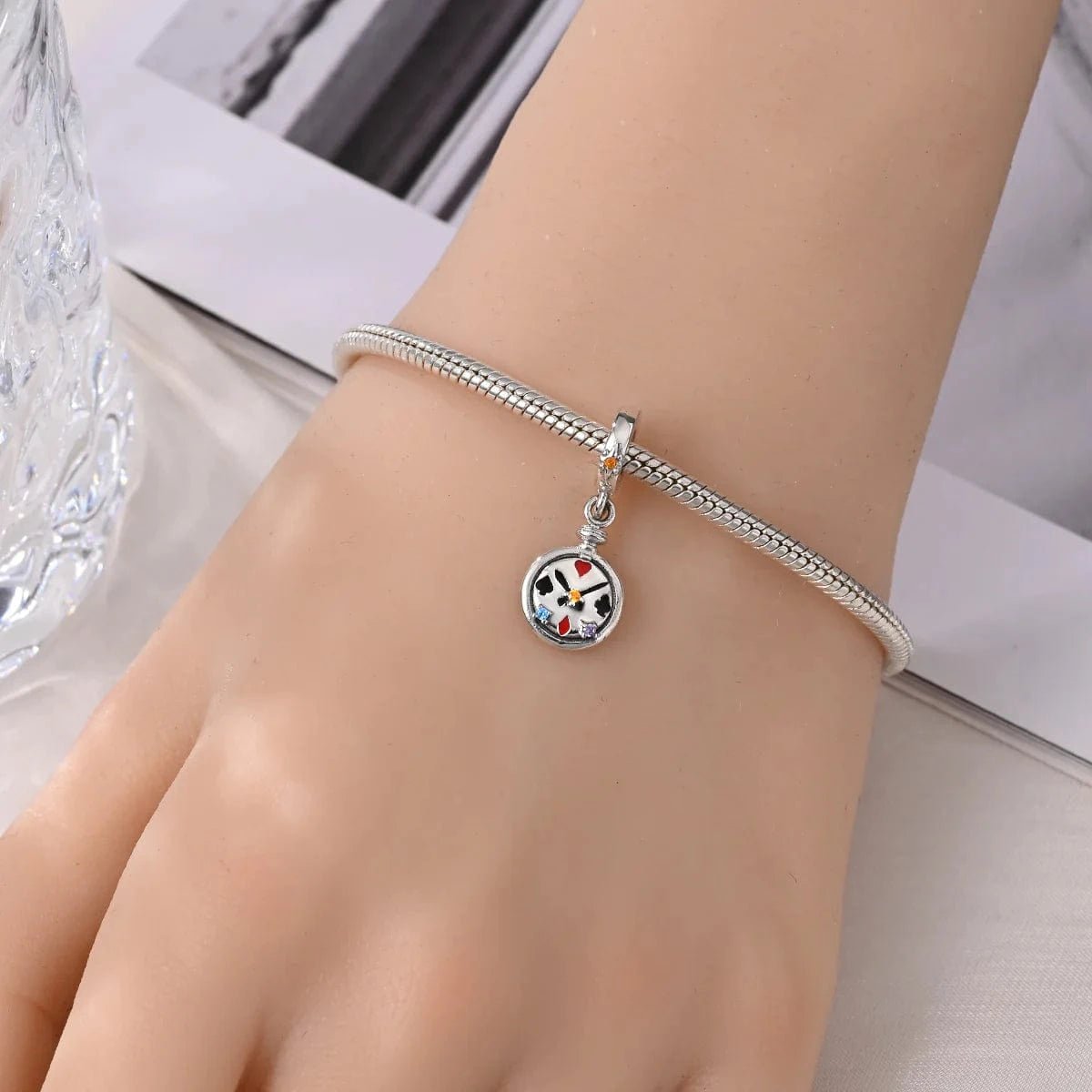 Pangama Jewelry Card Suits Timepiece Charm