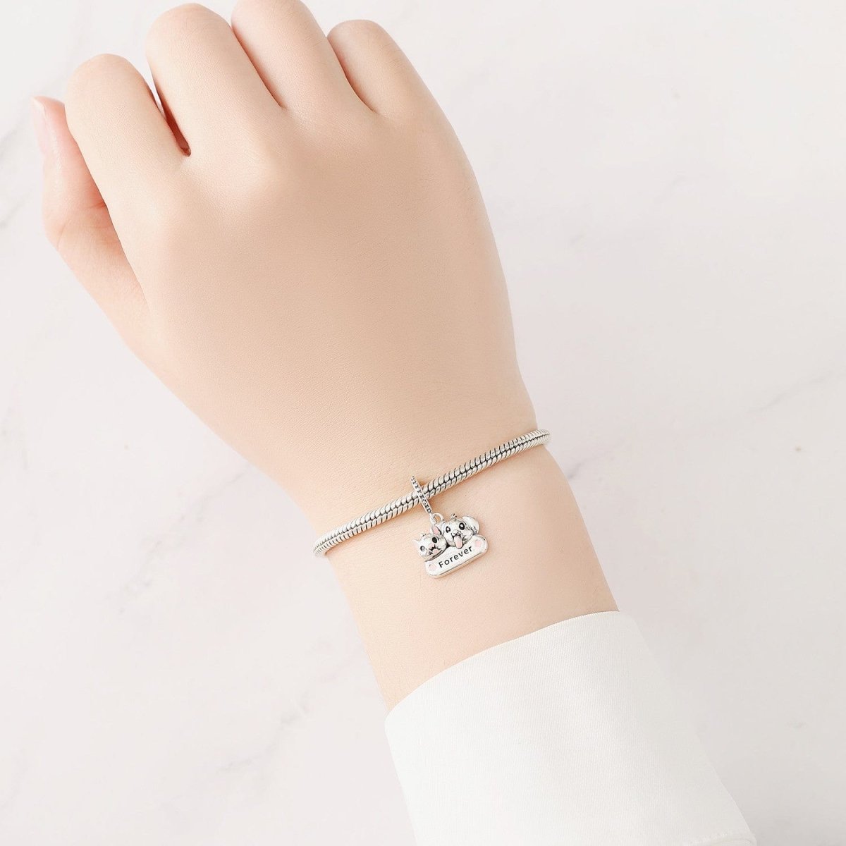 Pangama Jewelry Cat & Dog Forever Duo Dangle Charm