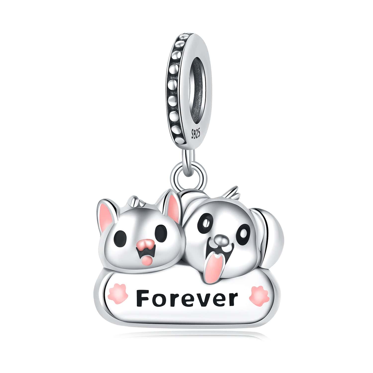 Pangama Jewelry Cat & Dog Forever Duo Dangle Charm