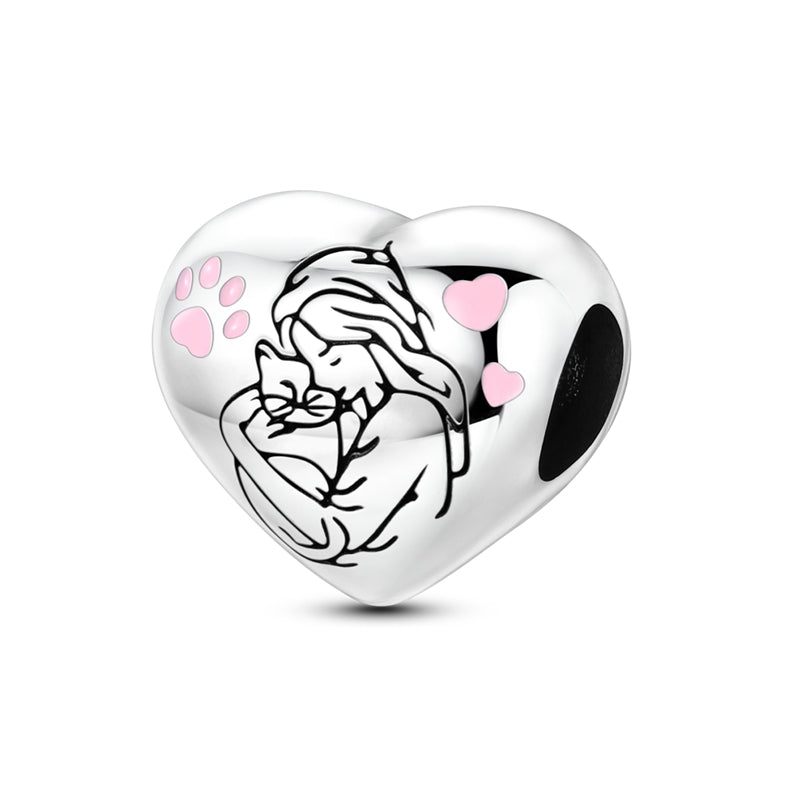 Pangama Jewelry Cat Lover's Heart Charm